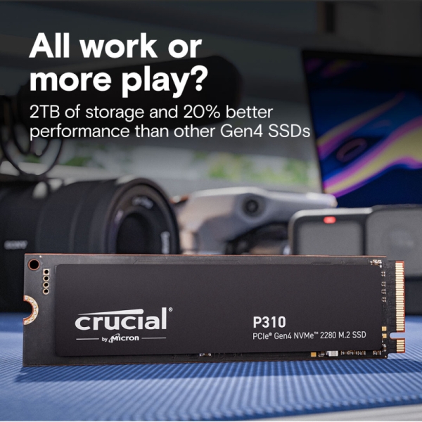 Micron представила полноразмерные SSD Crucial P310 — до 2 Тбайт и до 7100 Мбайт/с