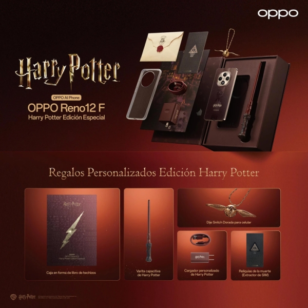 Oppo выпустила смартфон Reno 12F 5G Harry Potter с волшебной палочкой и Золотым снитчем в комплекте