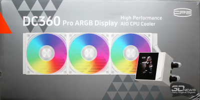 Жидкостное охлаждение PCCooler DC360 Pro ARGB Display: обои на помпу заказывали?